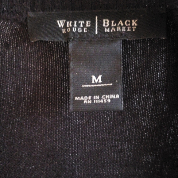 WHBM Striped sweater cardigan with pockets sz M - Picture 3 of 4